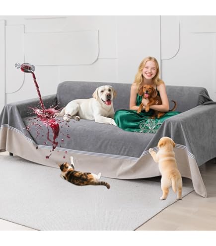 PEXXSUII Bankhoes voor bank, waterafstotend, antislip, duurzaam, bankkussen, stof, meubels, bankovertrek voor huisdieren, haar, kinderen, floppers, hond, kat, krassen 260 x 180 cm PEXXSUII Bankhoes voor bank, waterafstotend, antislip, duurzaam, bankkussen, stof, meubels, bankovertrek voor huisdieren, haar, kinderen, floppers, hond, kat, krassen 260 x 180 cm
