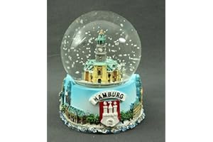 Buddel-Bini Versand Schneekugel Michel Michaeliskirche Hamburg Schüttelkugel Glitzerkugel Mitbringsel