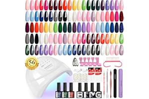 Phoenixy 40PCS Kit Semipermanente Unghie con 48 W Lampada U V/LED 36 Colori Kit Unghie Gel Completo con Strumenti per Manicure Set Smalto Gel per Principianti