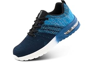 Hitmars Laufschuhe Herren Damen Turnschuhe Sportschuhe Leicht Atmungsaktiv Sneakers Outdoor Fitness Jogging Schwarz Grau Blau Rot EU 36-48