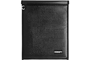 Hofufy Faraday Pochette pour Téléphone Clés de Voiture(12.8x10 pouces)|Ignifuge étanche Grand Sac Faraday Etui Anti Rfid|Sac Faraday pour Bloqueur de Signal GPS