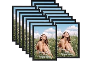 Vasemouh Marco 20x30, Portafoto de Mesa o Pared, Perfecto para Casa y Oficina, Set de 15 Marcos 30x20 de MDF en Negro