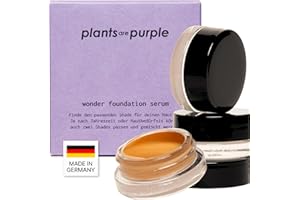 ‎PLANTS ARE PURPLE Wonder Foundation Serum - Make Up sanfte Deckkraft | Alle Hauttyp | Mit Hyaluronsäure + Squalan | Regenerierende Wirkung | Getöntes Gesichtsserum langanhaltender Glow | Plants Are Purple Tester