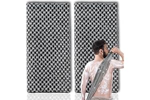 XIANZANDER 2Pcs Japanese Exfoliating Towel,Exfoliating Shower Towel,Extra Long Exfoliating Washcloth for Men Women,Exfoliating Body Scrubber for Cleaning&spa(2 Black)