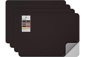 MICTER Leder Patch Selbstklebend, 4 Stück Selbstklebendes Kunstleder 20x28cm, Leder Selbstklebend für Möbel, Sofa, Autositze, Taschen, Leder Reparatur und Renovierung (Kaffee)