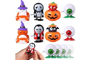 JOYIN Zestaw 8 zabawek na Halloween, różne straszne wzory, idealne jako prezent na imprezę, prezent na słodycze lub psikusy