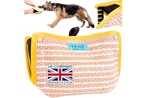 Durable Dog Bite Wedge 33X25.4 cm - Safe Biting Pillow with 2 Comfy & Strong Handles - Tough Jute Tug Toy for Medium to Large Dogs - Ideal for Tug of War, Canine & Puppy Training by Yes4Quality