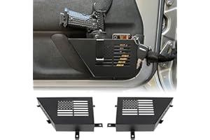 MAIKER OFF ROAD MAIKER Lot de 2 boîtes de rangement en métal pour porte avant de Jeep Wrangler JK 2/4 portes 2007 à 2018 (noir)