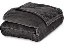 Master Bedding Fleece Blanket, 230cm * 170cm, 350GSM, Luxury Fuzzy Soft Blanket, Dark Grey, Twin (بطانية)