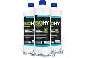 BiOHY Rinse Aid (3 x 1l Bottle) | Ecological high concentrate | Suitable for all (commercial) dishwashers, for unbeatable shine on glasses | BIO-logically degradable (Klarspüler)