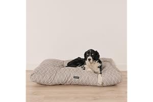 Dear Friend | Cama Perro 90x70x12 Gruesa y Acolchada 100% Algodón con Acabado Antimanchas - Cama Perro Antipelos, Trapo Húmedo y Desaparecen Manchas, Relleno Confortable, 100% Made in Spain
