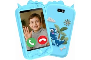 Silvergear® Smartphone niños | teléfono Infantil con cámara | GPS & SOS | Control Parental | Juegos educativos | Mini Smartphone | Música | Videollamadas | 5,5x9,5x1CM | Azul