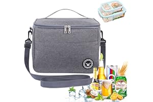 Mecctuck Borsa Termica 13L, Borsa Pranzo Impermeabile e Portatile con Tracolla Regolabile per Ufficio, Scuola, Barbecue, Escursionismo