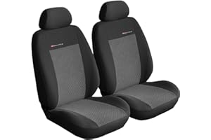 Carpendo® Uniwersalne pokrowce na siedzenia samochodowe (zestaw 2 sztuk) - Ochraniacze na przednie siedzenia samochodowe - kompatybilne z bocznymi poduszkami powietrznymi - certyfikat TÜV - Elegance