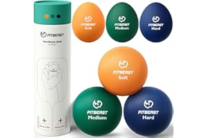 FitBeast Lot de 6 balles anti-stress pour adultes, balles à presser pour thérapie des mains, renforcement de la poignée pour soulager l'arthrite, thérapie physique
