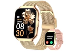 TAOPODO Smartwatch Donna, 1,91" HD Orologio Smartwatch Donna con Chiamate Bluetooth, 120+ Modalità Sport, Monitoraggio Salute 24/7, Impermeabile IP68, Fitness Tracker Compatibile con Android e iOS, Oro