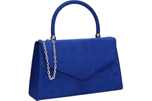 SwankySwans Women's Kendall Suede Envelope Party Prom Clutch Bag Clutch