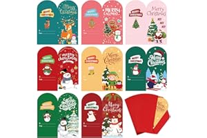 JULMELON 32 Pcs Christmas Money Wallets and 32 Pcs Christmas Money Envelopes, 8 Styles Xmas Money Wallets for Cash Gifts