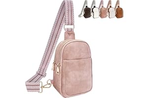 Bestash Sac Bandoulière Femme Petit Sac Banane Femme Chic en Cuir PU Mode Sacoche Femme Bandoulière pour Ville Voyage Shopping （Rose）
