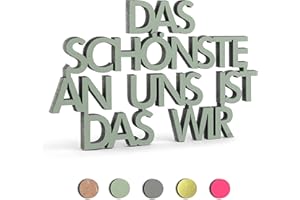 NOGALLERY Deko Holzschriftzug - Wähle aus 5 Aphorismen in 5 Farben - Wanddeko - Perfekt geeignet als Geschenk - Wichtelgeschenk - Gebursttagsgeschenk