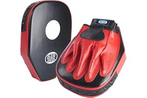 ‎BAY BAY® LEDER-PU "Redstar linear" Handpratzen Pratzen, gerade, 2 Stück, schwarz/rot, Pratzen, gerade, 2 Stück, Schlagpolster Herren Lady Frauen Damen Mädchen Kinder Schlagkissen Trainerpratzen Schlagpratzen Schlagmitts Mitt Mitts Coachingpratzen Kickboxen Karate Taekwondo Muay Thai Thaiboxen Tae Kwon Do Handschlagpolster 2er Set