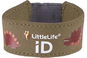 LittleLife Pulsera de Seguridad, Pulsera de Identificación para Niños con Tarjetas de Identificación para Contacto de Emergencia o Información Médica