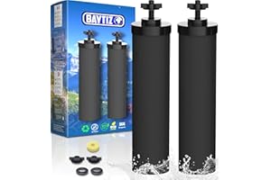 BAYTIZ | Cartucho para Purificador de Agua a Gravedad Compatible Berkey - Cartuchos de Carbón Activado para Filtro de Supervivencia Fuente Filtrante Filtros Dispensador Camping Grifo