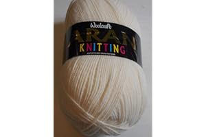 Woolcraft Aran Knitting Yarn 400g With Wool 7131 Cream