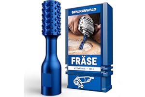 FALKENWALD® Fresa cilíndrica de madera gruesa de 20 mm, accesorios para carpintería, disco de fresado para amoladora angular de madera, fresadora de madera, fresa cilíndrica para madera