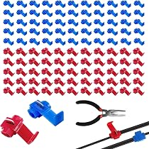 YAZWUR 50 Connettori Elettrici Rapidi – Set Morsetti A Scatto Per Auto E Moto (Rosso, Blu, Giallo)