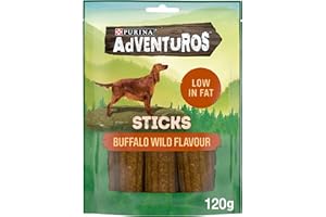 Adventuros Sticks Dog Treats Buffalo Flavour 120g, Pack of 6