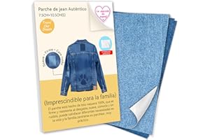 TransOurDream-Parche termoadhesivo resistente de tela vaquera 100% auténtica,buen ayudante para reparar ropa,suave y resistente, sin ruido, 7,5 cm x 10,5 cm,parches de jeans,16 hojas, 4 colores