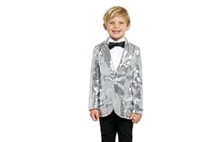Suitmeister Sequin Blazer for Boys - Shiny Party Jacket for Kids - Slim Fit - Blazer for Boys