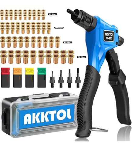 Handnietmutter Kopfmuttern Einfache Installation Stahl Manuelle Nietmutter Werkzeug Zubehör für Mutter M3 - M10 (M5-M6-M8