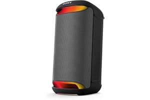 Sony SRS-XV500 Altavoz Inalámbrico Bluetooth para Fiestas, Sonido Potente, Mega Bass, 25h Autonomía, Portátil, Iluminación LED, Party Connect, Clasificación IPX4, Entrada Micrófono o Guitarra