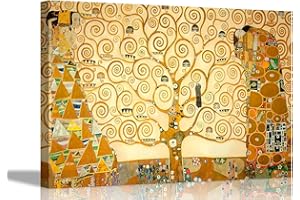 ARTLEY PRINTS Gustav Klimt Impression sur toile Motif arbre de vie 60 x 40 cm Format A2