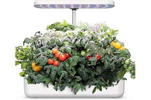 WISREMT Hydroponics Growing System, Indoor Herb Garden Starter Kit with LED Grow Light, Smart Garden Planter, Automatic Timer Germination Kit, Height Adjustable