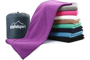 gipfelsport Sacco a Pelo Estivo Fatto di Microfibra per Campeggio ed Utilizzabile Come Coperta - Leggero, Piccolo, Rettangolare