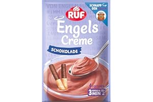 RUF Engels Creme Schokolade, Dessertpulver für eine Dessertcreme mit vollmundigem Schoko-Geschmack, 4 Portionen