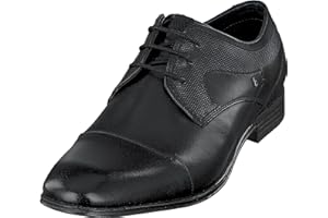 bugatti Chaussure Basse Business en Cuir, Derby À Bout Croisé et Lignes Élégantes DerbysHomme