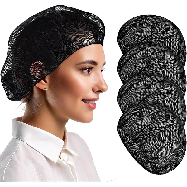 Piriuuo Haarnet Om Te Slapen – 4 Stuks Nachthaarnetjes, Zachte Mesh, Verstelbaar, Voor Vrouwen En Meisjes (Roze, Wit, Blauw, Zwart)