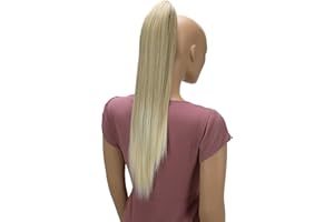 CAISHA by PRETTYSHOP 60cm Coda Capelli Stella Con Pinza Capelli Lungo Capelli Extensions Finta Per Donna Liscio Biondo Chiaro Mix H623