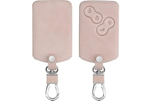 kwmobile Accessoire Clef de Voiture Compatible avec Renault 4-Bouton (Keyless Go Uniquement) - Coque de clé de Voiture en Simili Cuir - Or Rose