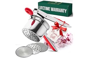 Bellemain Stainless Steel Potato Press with 3 Interchangeable Fineness Discs