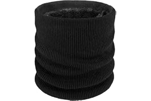 ehsbuy Winter Neck Warmer Fleece Snoods for Men Women Thermal Thick Knit Neck Gaiters Ski Mask Scarf Gifts for Cycling Outdoor