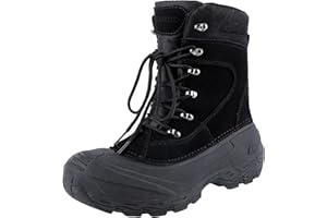 Knixmax Stivali da Neve per Donna e Uomo Stivali Invernali Foderati in Pelliccia Suole Impermeabili Scarpe Calde Stringati per Giardino, Fattoria e Outdoor