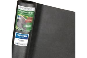 HaGa® Unkrautvlies 150g/m² Gartenvlies Wurzelsperre Unkraut bekämpfen 1,2m x 20m