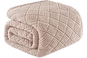 Whale Flotilla Manta Suave de Sofá, Mantas para Cama, Cálida y Mullida para Cualquier Temporada, 220 x 240 cm, Camel