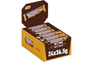 ‎SNICKERS Snickers Creamy Peanut Butter, Schokolade Großpackung, Milchschokolade, Doppelriegel, 24 x 36,5g