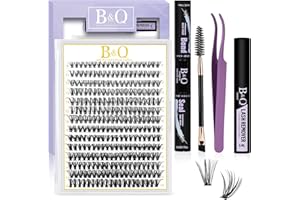 ‎B&QAUGEN B&Q Lash Extension Set, 0.07C, 9–16Mix, 30D+40D Wimpern Extension Set, Wimpernkleber, Entferner und Applikatoren für Wimpern Set für Anfänger, Packung mit 280 Stück (Set-30D+40D-0.07C, Mix)
